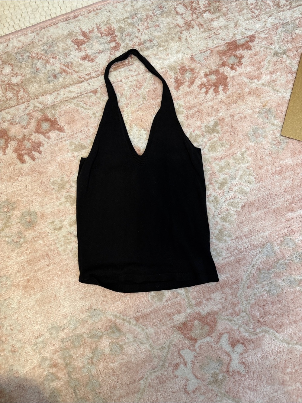 Banana Republic Factory Black Halter V-Neck Camisole Top